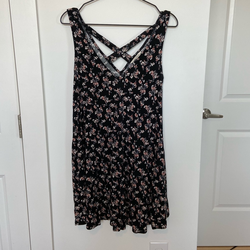 American eagle black floral dress